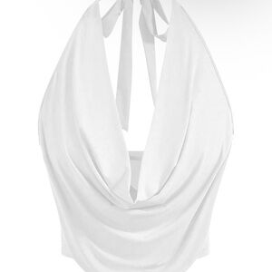 Zara Cream Halter Neck Top